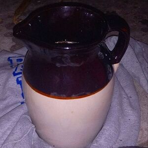Vintage Glaze Stoneware Pitcher